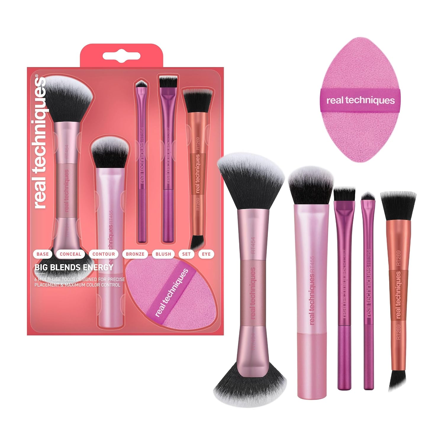Real Techniques Juego de 6 piezas de brochas de maquillaje